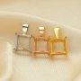 8MM Square Prong Pendant Settings for Princess Cut Stone,Solid 925 Sterling Silver Rose Gold Plated Charm,Simple Square Charm,DIY Pendant Bezel For Gemstone 1431205