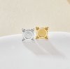 Keepsake Breastmilk Stainless Steel Round Bezel Earrings Settings, Gold Plated 304L Studs Earrings,0.5MM Deep DIY Supplies 1706155