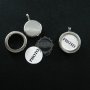 5pcs 14mm round bezel base tray setting silver plated brass photo frame brass custom pendant charm locket DIY blanks supplies 1820255