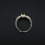 1Pcs 4x5MM Oval Bezel Lace Vintage Style Gold Plated Solid 925 Sterling Silver Adjustable Prong Ring Settings Blank for Gemstone 1212056