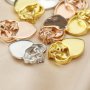 9MM Breast Milk Resin Heart Bezel Settings Mother Twins Babies Love with 3MM Birthstone Solid Back Rose Gold Plated Solid 925 Sterling Silver DIY Pendant Bezel Supplies 1431117