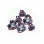 1Pcs Simulated Alexandrite Heart Faceted Stone,Color Change Stone,June Birthstone,Unique Gemstone,Loose Stone,DIY Jewelry Supplies 413002