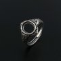 8x10MM Oval Ring Settings Vintage Style Antiqued Solid 925 Sterling Silver Adjustable Ring Bezel DIY Supplies 1223112