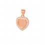 Keepsake Breast Milk Resin Halo Heart Bezel Pendant Blank Settings,Solid Back Solid 925 Sterling Silver Rose Gold Plated Charm,Pave Cz Stone Pendant 1431315