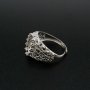 1Pcs Multiple Size Filigree Flower Oval Solid 925 Sterling Silver Adjustable Bezel Ring Settings for Cabochon Gemstone 1222034