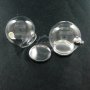 6pcs30mm round silver plated bulb vial glass bottle dome with 20mm open mouth DIY pendant charm supplies 1820271