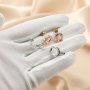 Simple Oval Prong Studs Earrings Blank Settings Rose Gold Plated Solid 925 Sterling Silver DIY Earrings Supplies 1706086