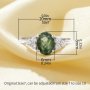 Elegant Oval Ring With 6x8MM Green Moss Agate,Solid 925 Sterling Silver Ring,Adjustable Ring,Vintage Styles Gemstone Ring 6220255