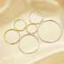 1Pair Minimalist Round Circle Hoop Earrings,Solid 925 Sterling Silver Gold Plated Ear Hooks,Simple Earring,DIY Earrings Supplies 6390106