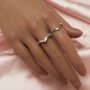 Keepsake Breast Milk Resin Curved Channel Bezel Ring Settings,Curved Solid 925 Sterling Silver Ring,Stackable Ring,DIY Ring Supplies 1294798