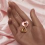 18MM Keepsake Breast Milk Resin Heart Bezel Pendant Blank Settings,Solid 14K 18K Gold Charm,Hollow Heart Pendant,DIY Pendant Supplies 1431287