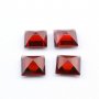 1Pcs Natural Red Garnet January Birthstone Princess Cut Square Faceted Loose Gemstone Nature Semi Precious Stone DIY Jewelry Supplies 4140021