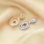 4x6MM Oval Prong Pendant Settings,Art Deco Solid 925 Sterling Silver Rose Gold Plated Charm,DIY Pendant Charm Tray 1421196