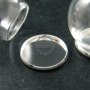 6pcs30mm round silver plated bulb vial glass bottle dome with 20mm open mouth DIY pendant charm supplies 1820271