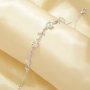 1PCS Flower Branch Color Change Simulated Opal Charm Bracelet,Solid 925 Sterling Silver Bracelet With Chain 5.9''+2'' 6410041