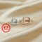 1Pcs 5-8MM Cushion Square Prong Ring Settings Blank Adjustable Halo Rose Gold Plated Solid 925 Sterling Silver DIY Bezel for Gemstone 1294189
