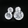 1Pcs Round White Crystal Quartz Natural Faceted Cut Loose Gemstone Semi Precious Stone DIY Jewelry Supplies 4110176