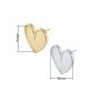 Keepsake Breastmilk Stainless Steel Big Heart Bezel Earrings Settings, Gold Plated 304L Studs Earrings,0.5MM Deep DIY Supplies 1706146