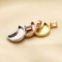 9x11MM Keepsake Breast Milk Resin Moon Pendant Bezel Settings Rose Gold Plated Solid 925 Sterling Silver DIY Charm 1431140