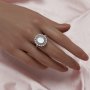 8x10MM Keepsake Breast Milk Resin Halo Oval Bezel Ring Settings,Solid 925 Sterling Silver Ring,Vintage Styles Ring,DIY Ring Supplies 1222121