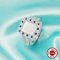 Keepsake Breast Milk Resin Halo Rectangle Bezel Ring Settings,Split Shank Solid 925 Sterling Silver Ring,CZ Birthstone Ring,DIY Ring Supplies 1294832