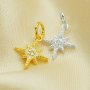 10MM North Star Charm,Solid 925 Sterling Silver Gold Plated Pendant Charm,CZ Stone Star Charm,DIY Pendant Charm Supplies 1431194