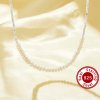 Luxury Nature Pearl Beads Necklace,Solid 925 Sterling Silver Chain Necklace,Dainty Pearl Necklace 16''+2'' 6190104