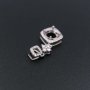 1Pcs 5-8MM Round Bezel 4 Prong Halo Pave Head Solid 925 Sterling Silver DIY Pendant Settings for Gems Moissanite Stone 1411244