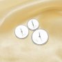 Round Breast Milk Resin Cup Studs Earrings Settings,Solid 925 Sterling Silver Studs Earrings Bezel,DIY Jewelry Supplies 1706163