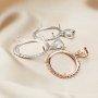 15-23MM Round Pendant Frame Bezel for Flat Back Cabochon Rose Gold Plated Solid 925 Sterling Silver DIY Charm Supplies 1411295