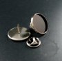 20pcs 20MM antique silver brass round brooch base tray,brooch pin tray,vintage button tray 1581017