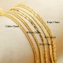 Gold Plated Necklace Chain,Solid 925 Sterling Silver Necklace,Box Chain,Cable O Ring Chain,Wheat Chain,DIY Necklace Supplies 1315021