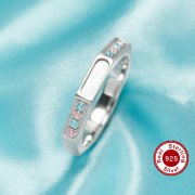 2.5x8MM Keepsake Breast Milk Resin Rectangle Bezel Ring Settings,Solid 925 Sterling Silver Color CZ Birthstone Ring Blank 1294761