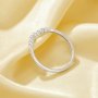 US Size 6.75 Curved CZ Stone Stackable Ring,Solid 925 Sterling Silver Ring,Dainty Curved Stacker Ring,Stackable Ring,DIY Ring Supplies 6290609