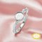 Keepsake Breast Milk Resin Infinity Round Ring Bezel Settings,Solid Back 14K 18K Gold Moissanite Ring,Free Form Shank Ring,DIY Ring Supplies 1212104