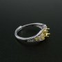 1Pcs 4x5MM Oval Bezel Lace Vintage Style Gold Plated Solid 925 Sterling Silver Adjustable Prong Ring Settings Blank for Gemstone 1212056