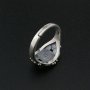 6x8MM Oval Ring Settings Vintage Style Antiqued Solid 925 Sterling Silver Adjustable Ring Bezel DIY Supplies 1223113