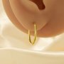 1Pair Minimalist Round Circle Hoop Earrings,Solid 925 Sterling Silver Gold Plated Ear Hooks,Simple Earring,DIY Earrings Supplies 6390106