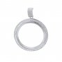 Round Pendant Frame Bezel for Flat Back Cabochon Rose Gold Plated Solid 925 Sterling Silver DIY Charm Supplies 1411297