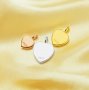 Minimalist Keepsake Breast Milk Resin Heart Bezel Pendant Blank Settings,Solid Back Solid 925 Sterling Silver Rose Gold Plated Charm,Minimalism Heart Pendant 1431317