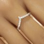 US Size 6.75 Curved CZ Stone Stackable Ring,Solid 925 Sterling Silver Ring,Dainty Curved Stacker Ring,Stackable Ring,DIY Ring Supplies 6290609