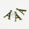 10pcs 15x10mm vintage kawaii metal alphabet A letter bronze brass pendant charm packs assortment 1810056