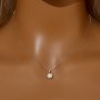 1PCS 7MM Round White Shell Pearl Beads Pendant Necklace,Solid 925 Sterling Silver Gold Plated Necklace,Minimalist Shell Pearl Necklace Chain 16''+2'' 6110140