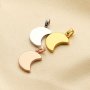 9x11MM Keepsake Breast Milk Resin Moon Pendant Bezel Settings Rose Gold Plated Solid 925 Sterling Silver DIY Charm 1431140