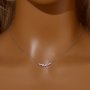 1PCS Twinkle Stars Round White Cubic Zirconia Pendant Necklace,Solid 925 Sterling Silver Gold Plated Necklace Chain 16''+2'' 6110139