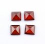 1Pcs Natural Red Garnet January Birthstone Princess Cut Square Faceted Loose Gemstone Nature Semi Precious Stone DIY Jewelry Supplies 4140021