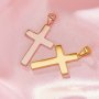 Keepsake Breast Milk Resin Solid Back Cross Pendant Bezel Settings,Solid 14K 18K Gold Pendant Charm,DIY Memory Jewelry Supplies 1431263