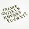 1set 15x10mm vintage kawaii metal 26 alphabet letter bronze brass pendant charm packs assortment 1810055