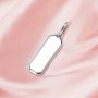 Keepsake Breast Milk Resin Rectangle Bezel Pendant Settings,Solid 14K 18K Gold Pendant Charm,Moissanite Art Deco Pendant,DIY Memory Jewelry Supplies 1431327