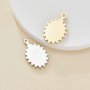 Keepsake Breastmilk Stainless Steel Oval Bezel Pendant Settings, Gold Plated 304L Charm,0.5MM Deep DIY Supplies 1411357